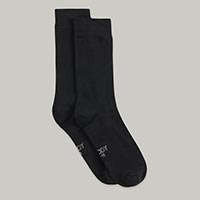BOODY（ブーディ） エブリデイクルーソックス ブラック21-25cm