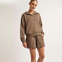 BOODY（ブーディ） クウォータージップセーター オイスターS