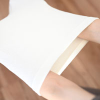 EMBALANCE（エンバランス） 天使のはらまきパンツ ハーフ丈 オフホワイト／M