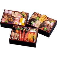 割烹料亭千賀 迎春おせち料理「金千華」三段重33品 2〜3名様