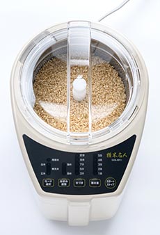 2分30秒のスピード精米(玄米5合を白米に精米した際)