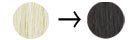 ヘナ(黒茶系)の染めた変化１