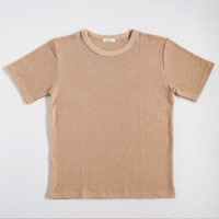 ナチュラルスタイル オーガニックコットン100％ 茶綿メッシュ半袖Tシャツ ブラウン（茶綿）／フリー（ユニセックス）