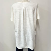 ナチュラルスタイル 葛衣（くずごろも） 葛和紙 スラブ天竺フレンチ袖 ワイドTシャツ 淡雪（白）／M-L