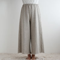 ナチュラルスタイル ヤク裏毛 ロングワイドパンツ