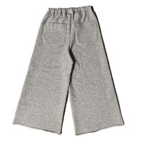 ナチュラルスタイル ヤク裏毛 ロングワイドパンツ ヤクグレー／M-L