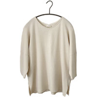 ナチュラルスタイル 葛衣（くずごろも） 葛和紙フライスカットソー 生成／M-L