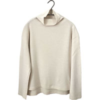 ナチュラルスタイル 葛衣（くずごろも） 葛和紙フライスハイネック 生成／M-L