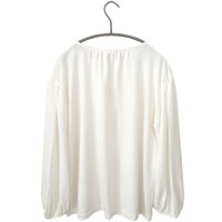 ナチュラルスタイル 葛衣（くずごろも） 葛和紙天竺パジャマ （ホームウエア） 淡雪 (オフホワイト）／M-L