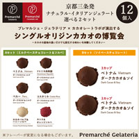 Premarche Gelateria×Premarche Cacaolate Lab カカオレート博覧会 カカオの産地食べ比べ よりどり2セット 90ccカップ×12個入り