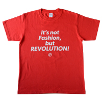 プレマルシェ It's REVOLUTION Tシャツ レッド／Ｍサイズ