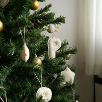 プレマ×プリスティンコラボ パジャマの残布でつくるオーガニックコットンのオーナメント ハート