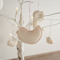 プレマ×プリスティンコラボ パジャマの残布でつくるオーガニックコットンのオーナメント 小鳥