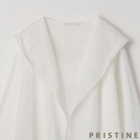 プリスティン 和紙ヴォイルフードローブジャケット ホワイト／Mサイズ