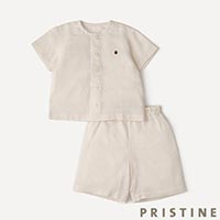 PRISTINE baby（プリスティン ベビー） 変わりガーゼパジャマ ナチュラル/80-100cm