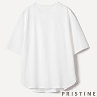 PRISTINE(プリスティン) スムージー天竺半袖プルオーバー ホワイト/Mサイズ