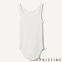 PRISTINE（プリスティン） テレコタンクトップ ホワイト/Mサイズ