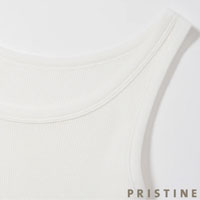 PRISTINE（プリスティン） テレコタンクトップ ホワイト/Mサイズ
