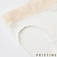 PRISTINE（プリスティン） レース付テレコショーツ ホワイト/Mサイズ