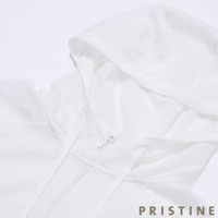 PRISTINE（プリスティン） ちりめんジップアップパーカー ホワイト/Mサイズ
