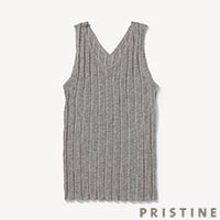 PRISTINE(プリスティン) 爽ヤクリブタンクトップ グレー/Mサイズ