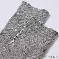 PRISTINE(プリスティン) 爽ヤクコットンクルーリブソックス グレー/22-24cm