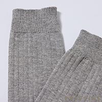 PRISTINE（プリスティン）ジェンツ 爽ヤクワイドリブソックス グレー/25-27cm