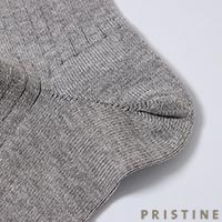 PRISTINE（プリスティン）ジェンツ 爽ヤクワイドリブソックス グレー/25-27cm