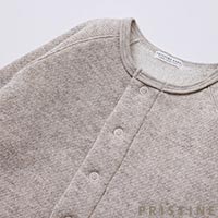 PRISTINE baby（プリスティン ベビー） コットンヤク 裏毛カーディガン グレー/80-90cm