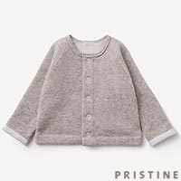 PRISTINE baby（プリスティン ベビー） コットンヤク 裏毛カーディガン グレー/80-90cm