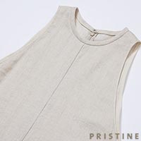 PRISTINE(プリスティン) コットンリネンツイルオールインワン グレー/Mサイズ