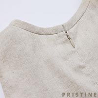PRISTINE(プリスティン) コットンリネンツイルオールインワン グレー/Mサイズ