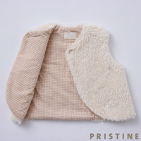 PRISTINE baby（プリスティン ベビー） シロクマリバーシブルベスト ナチュラル/70-90cm