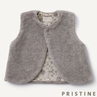 PRISTINE baby（プリスティン ベビー） ヤクフェイクファーベスト グレー/70-90cm