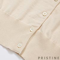 PRISTINE(プリスティン) クルーネックカーディガン ナチュラル/Mサイズ