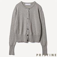 PRISTINE(プリスティン) 爽ヤククルーネックカーディガン グレー/Mサイズ