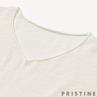 PRISTINE(プリスティン) エリシルク Vネックプルオーバー ナチュラル/Mサイズ