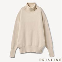 PRISTINE（プリスティン） ビッグタートルセーター ナチュラル/Mサイズ