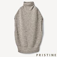 PRISTINE(プリスティン) もちむぎニットベスト ナチュラルブラウン/Mサイズ