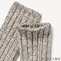 PRISTINE（プリスティン） ジェンツ もちむぎリブソックス ナチュラルブラウン/25-27cm