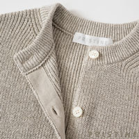 PRISTINE（プリスティン） コットンリネンヤク片畦ニットカーディガン グレー/Mサイズ