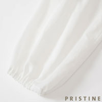 PRISTINE（プリスティン） カルゼギャザーブラウス ホワイト/Mサイズ