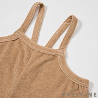 PRISTINE baby（プリスティン ベビー）ノーマルパイルサロペット ブラウン/80-90cm