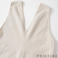 PRISTINE（プリスティン） コットンリネンツイルオールインワン グレー／Mサイズ