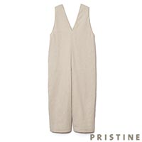 PRISTINE（プリスティン） コットンリネンツイルオールインワン グレー／Mサイズ