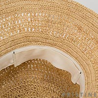 PRISTINE（プリスティン） ラフィア透かし編みハット ナチュラル