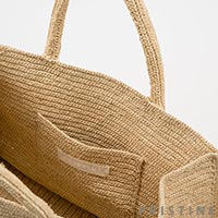 PRISTINE（プリスティン） ラフィアフリルトートバッグ ナチュラル