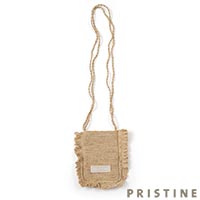 PRISTINE（プリスティン） ラフィアミニショルダーバッグ ナチュラル