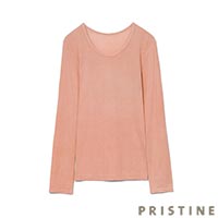 PRISTINE（プリスティン） フロストコットン長袖プルオーバー ピンク/Mサイズ