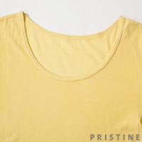 PRISTINE（プリスティン） フロストコットン長袖プルオーバー イエロー/Mサイズ